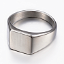 Herren Stahlring Silver Seal