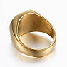 Herrenring aus Stahl Golden Seal