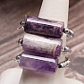 Amethyst-Rollring-Elastik mit Hämatit