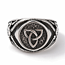 Herrenring aus Stahl mit Triquetra-Siegel