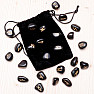 Set aus Runensteinen aus schwarzem Achat