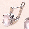 Silberohrringe mit geschliffenen Rosen und Zirkonen Ag 925 010645 RQ