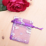 Organza-Geschenkbeutel 7 x 9 cm lila mit Schleifen
