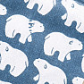 Segeltuchtasche mit Eisbären dunkelblau 13x18 cm