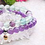 Set aus drei Armbändern - Amethyst, Fluorit, Kristall