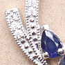Silberanhänger mit blauem Saphir und Zirkonen Ag 925 020160 SAF