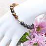 Tigerauge und Sandelholz-Buddha-Armband mit Shamballa-Verschluss