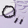 Set aus Obsidian-Armband und Ohrringen