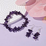 Armband und Ohrringe aus Amethyst