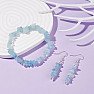 Set aus Armband und Ohrringen aus Aquamarin