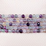 Fluorit-Regenbogenarmband extra geschliffene Perlen in AA-Qualität