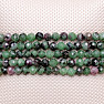 Rubin in Zoisit-Armband extra geschliffene Perlen in AA-Qualität