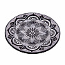 Ständer aus Talkum für Räucherstäbchen Mandala schwarz-grau 13 cm