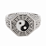 Herren-Stahlring Yin und Yang