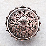 Metallschale eines Ständers für Lotus-Räucherstäbchen, Farbe Kupfer