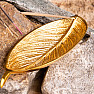 Blattförmiger vergoldeter Metallständer für Räucherstäbchen