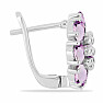 Silberohrringe mit geschliffenen rosa Amethysten Ag 925 033706 PAM