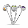 Chakra-Ring Spirale Rhodiumsilber Ag 925