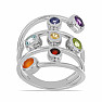 Chakra-Ring Spirale Rhodiumsilber Ag 925