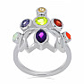 Chakra-Ring Lotusblume Rhodiumsilber Ag 925