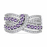 Silberring mit brasilianischem Amethyst und Zirkonen Ag 925 048101 BRAME