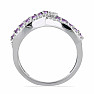 Silberring mit brasilianischem Amethyst und Zirkonen Ag 925 048101 BRAME