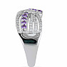 Silberring mit brasilianischem Amethyst und Zirkonen Ag 925 048101 BRAME