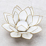Weißer Lotus-Kerzenhalter