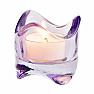 Kerzenhalter aus Glas für Teelichter, hellviolett