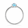 Topas blau geschliffener Ring Silber Ag 925 RBC301