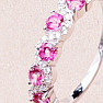 Silberring mit rosafarbenem Topas und Zirkonen Ag 925 020711 PT