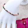 Mehrfarbiges Turmalin-Armband extra geschliffene Perlen in AA-Qualität