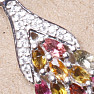 Silberanhänger mit mehrfarbig geschliffenen Turmalinen und Zirkonen Silber Ag 925 019956 MT