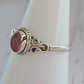 Turmalin rosa polierter Ring Silber Ag 925 46258