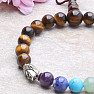 Tiger Eye Buddha hatte ein Buddha-Kopf-Chakra-Armband