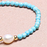 Türkises Armband mit Perlenarmband geschnittenen Perlen