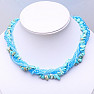 Exklusive Halskette in Türkis mit funkelnden Perlen