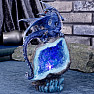Leuchtende Kobalt-Wächterdrachen-Statuette