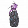 Leuchtende Amethyst-Drachenwächter-Statuette