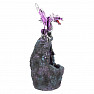 Leuchtende Amethyst-Drachenwächter-Statuette