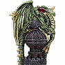 Drachenfigur Wächter des Turms grün