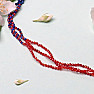 Lapislazuli und roter Onyx geschliffene Perlenkette