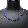 Perlenkette im Labradorit- und Lapislazuli-Schliff
