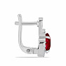 Silberohrringe mit geschliffenen Rubinen und Zirkonen Ag 925 010645 RB