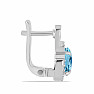 Silberohrringe mit geschliffenen Blue Sky Topasen und Zirkonen Ag 925 010645 BT