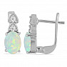 Silberohrringe mit äthiopischen Opalen und Zirkonen Ag 925 014442 ETOP