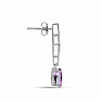 Silberohrringe mit geschliffenen brasilianischen Amethysten und Zirkonen Ag 925 018125 BRAME