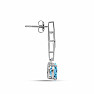 Silberohrringe mit geschliffenen Blue Sky Topasen und Zirkonen Ag 925 018125 BT