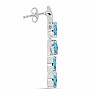 Silberohrringe mit geschliffenen Blue Sky Topasen und Zirkonen Ag 925 022211 BT