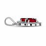 Silberanhänger mit geschliffenen Rubinen und Zirkonen Ag 925 010902 RB